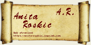 Anita Roškić vizit kartica